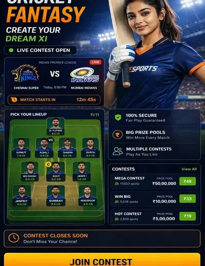 Cricketmatchplay (cricket match play) fantasy cricket & matchday visual 3